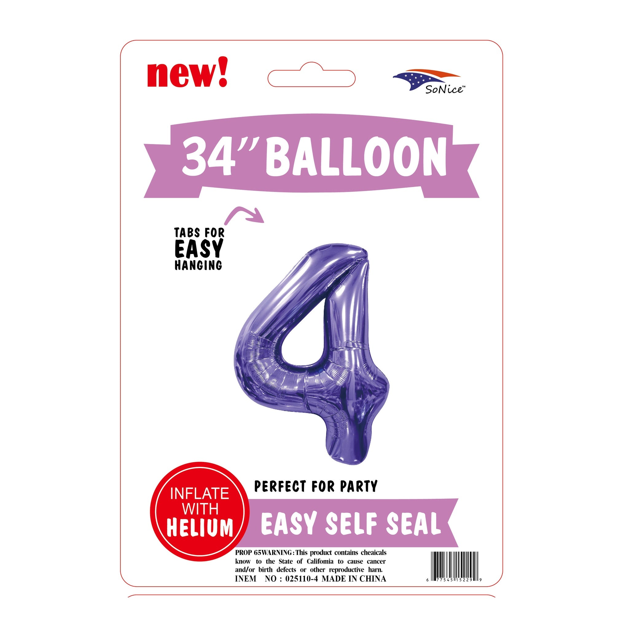 34? Balloon Purple # 4,